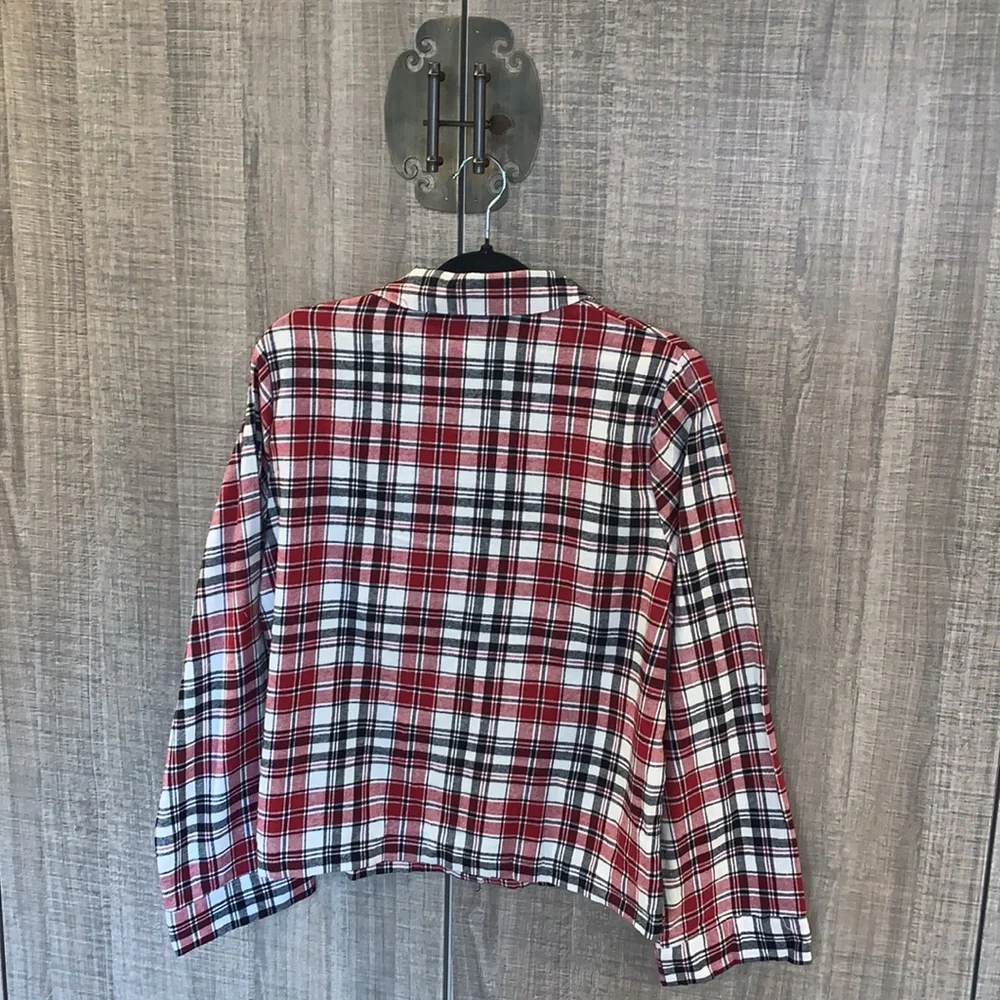 Disney‎ Mickey Mouse Holiday Plaid Pijama Top - Picture 6 of 13